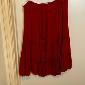 Maroon peasant skirt